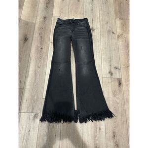 Insane gene Women's High Rise Black Super Flare